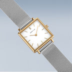 BERING Ladies, Square Dial, Two-tone Watch 18226-010