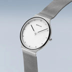 BERING Ultra Slim White Steel Watch 18440-004