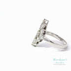 18ct White Gold Diamond (2.03ct) Round and Baguette Ring 513691021