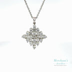 18ct White Gold Round & Baguette Diamond (2.05ct) Pendant