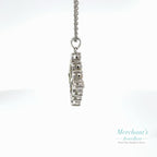 18ct White Gold Round & Baguette Diamond (2.05ct) Pendant