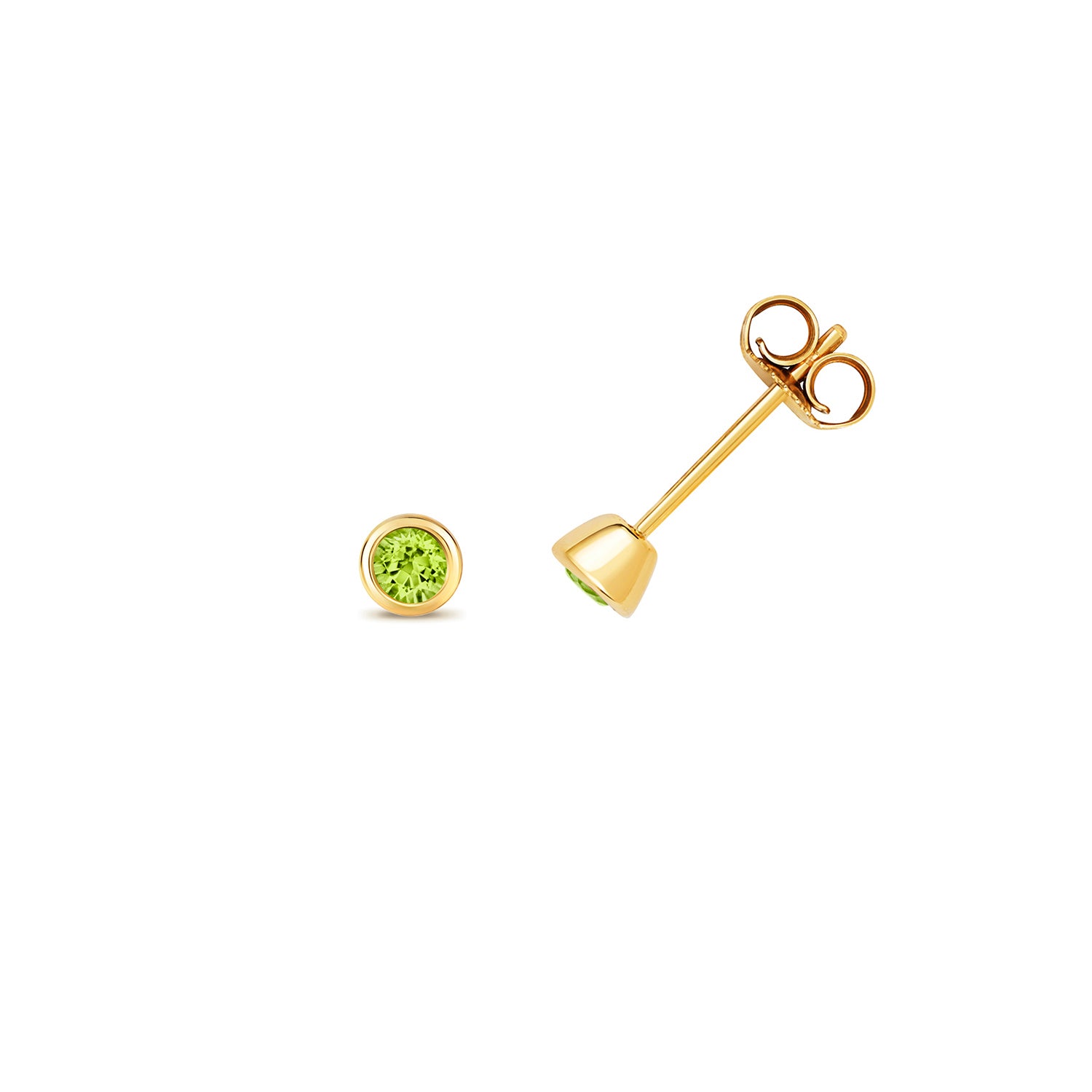 9ct Gold Peridot Studs Earrings