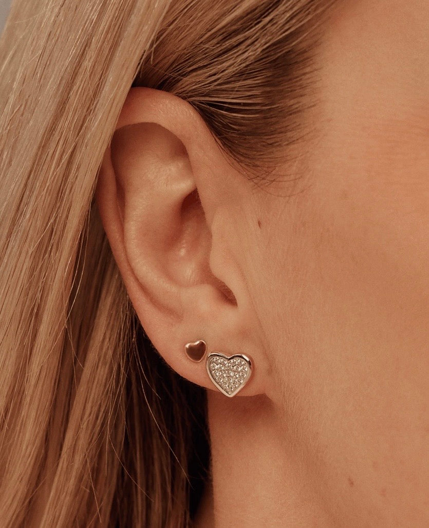 Clogau® Forever Yours Sterling Silver Love Heart Earrings with Swarovski® Zirconia