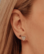Clogau® Forever Yours Sterling Silver Love Heart Earrings with Swarovski® Zirconia