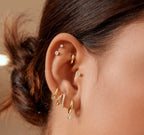 GOLD CUBIC ZIRCONIA DROP HUGGIES