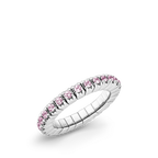 Dazzling Colour Flex ring 2.5mm Pink 925 Silver