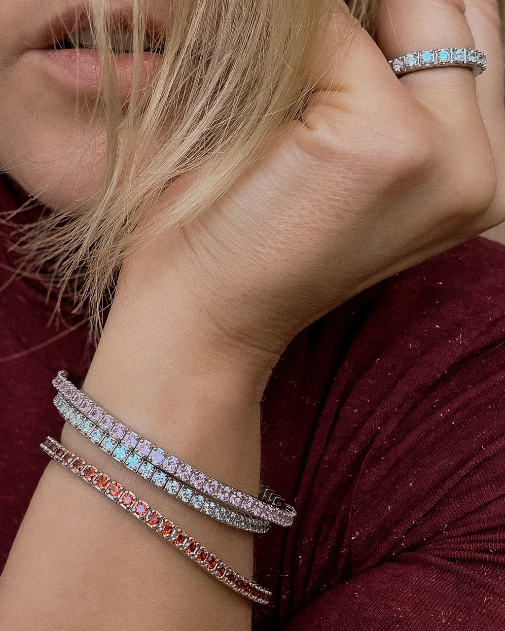 Dazzling Colour Flex Bracelet 2.0mm Green 925