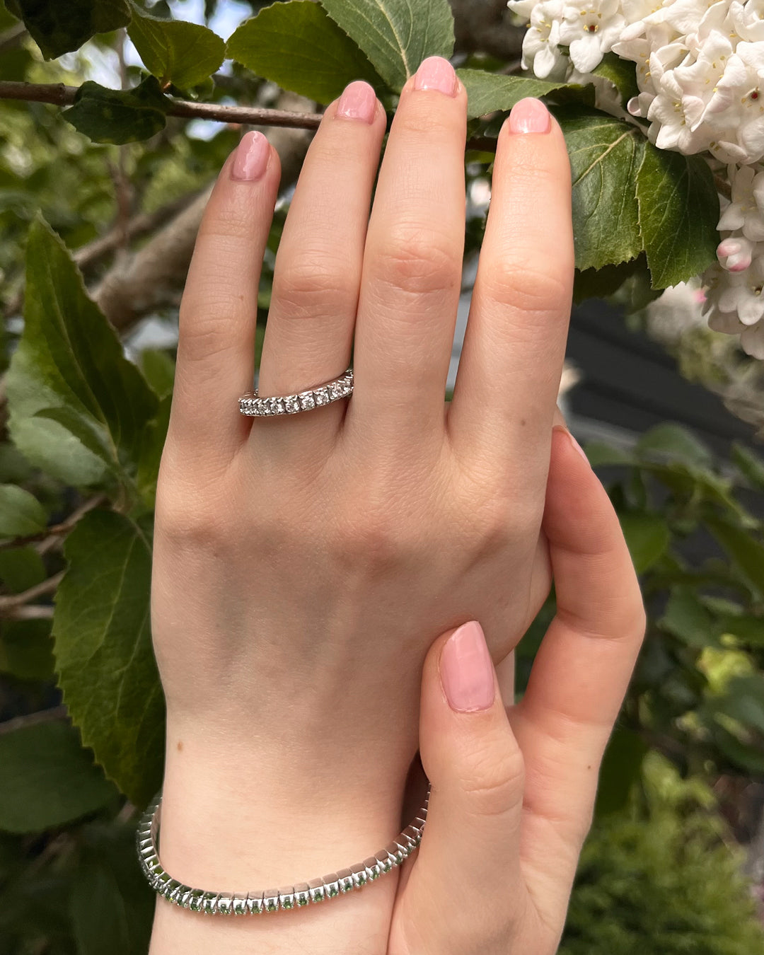 Dazzling Colour Flex ring 2mm Aquamarine 925 Gold Plated
