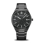BERING Gents Black Watch with Meteorite Dial