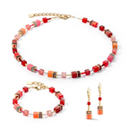 GeoCUBE® Iconic Necklace Gold Red