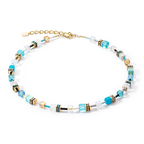 GeoCUBE® Necklace Turquoise Gold