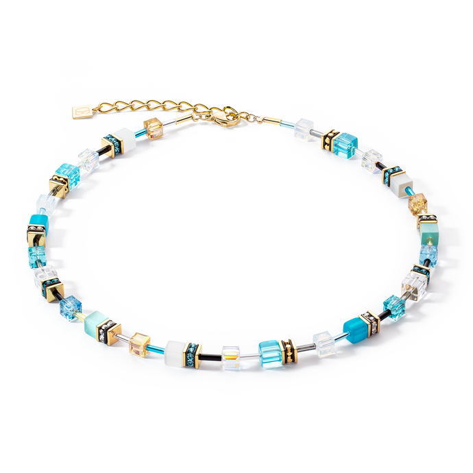 GeoCUBE® Necklace Turquoise Gold