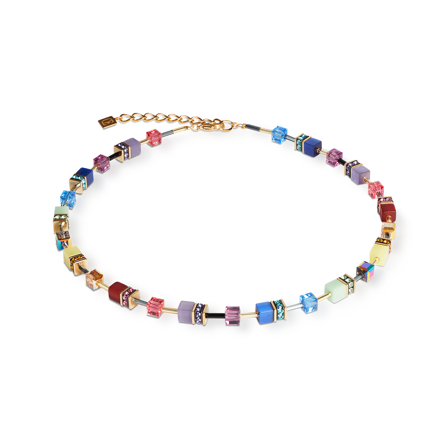 GeoCUBE® Necklace Multi-colour/ Gold