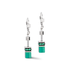 GeoCUBE® Iconic earrings Silver-Green