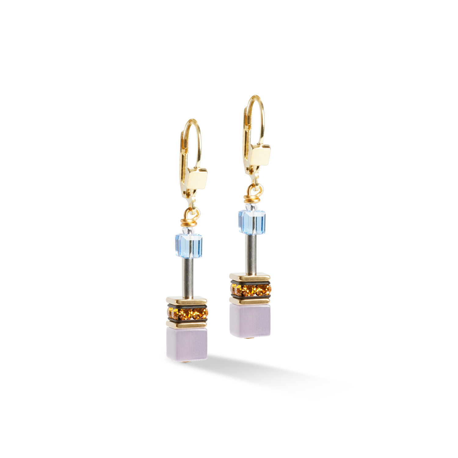 GeoCUBE® Iconic earrings Gold-Multicolour