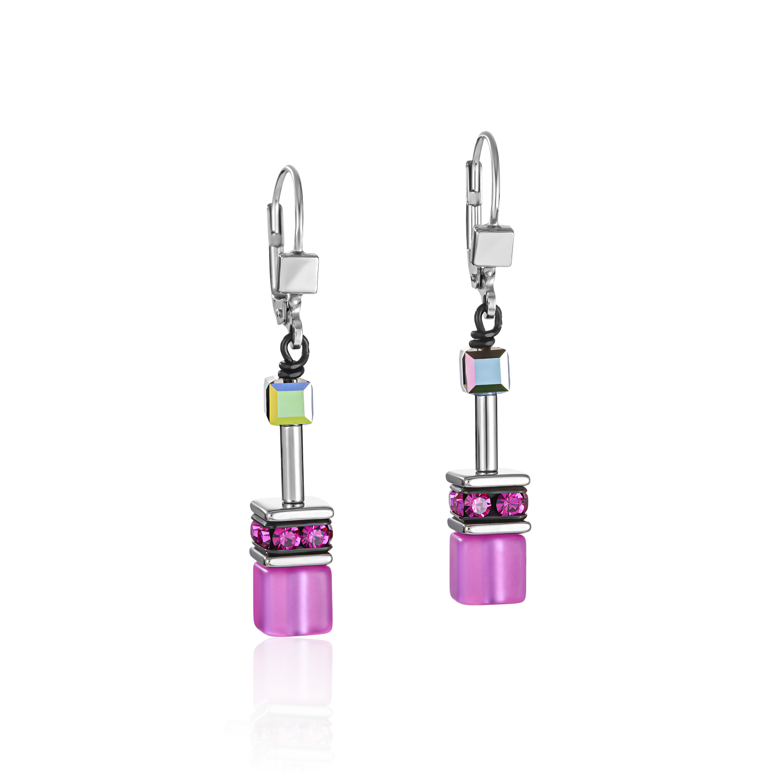 GeoCUBE® Iconic earrings Pink