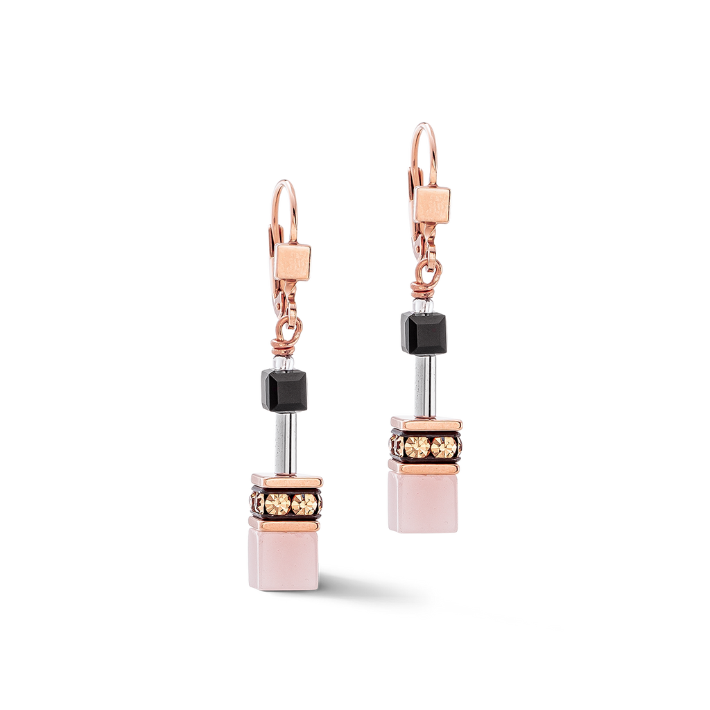 GeoCUBE® Iconic earrings Rose Gold Soft