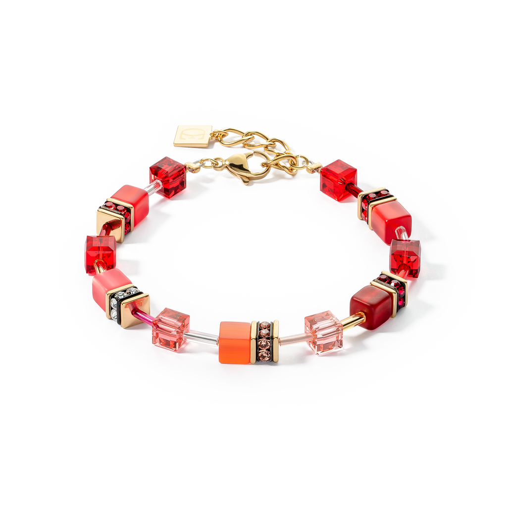 GeoCUBE® Iconic Bracelet Gold Red