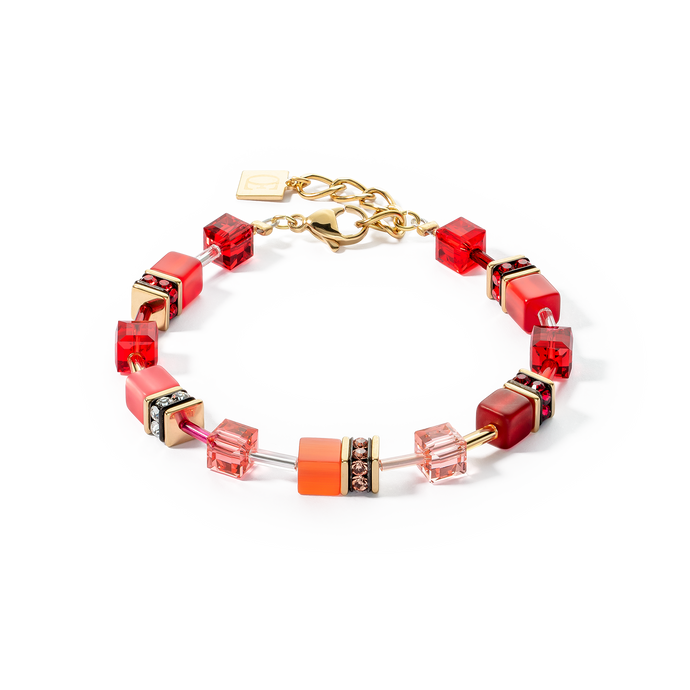 GeoCUBE® Iconic Bracelet Gold Red