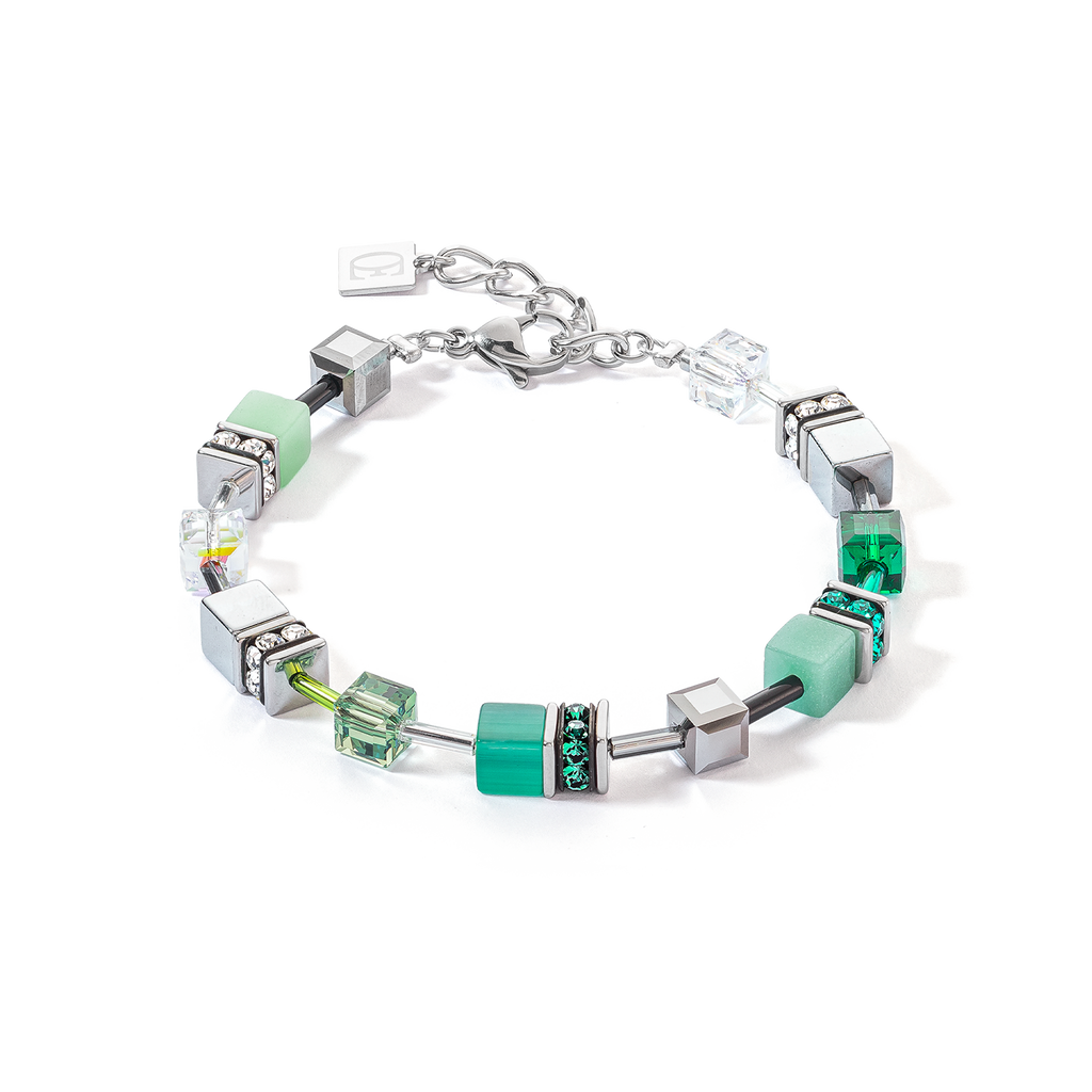 GeoCUBE® Iconic bracelet Silver-Green