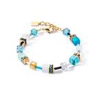 GeoCUBE® Iconic bracelet Gold-Turquoise