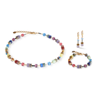 GeoCUBE® Iconic bracelet Gold-Multicolour