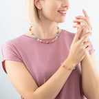 GeoCUBE Iconic Bracelet Aqua Apricot