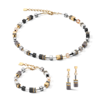 GEOCUBE® Necklace grey-gold