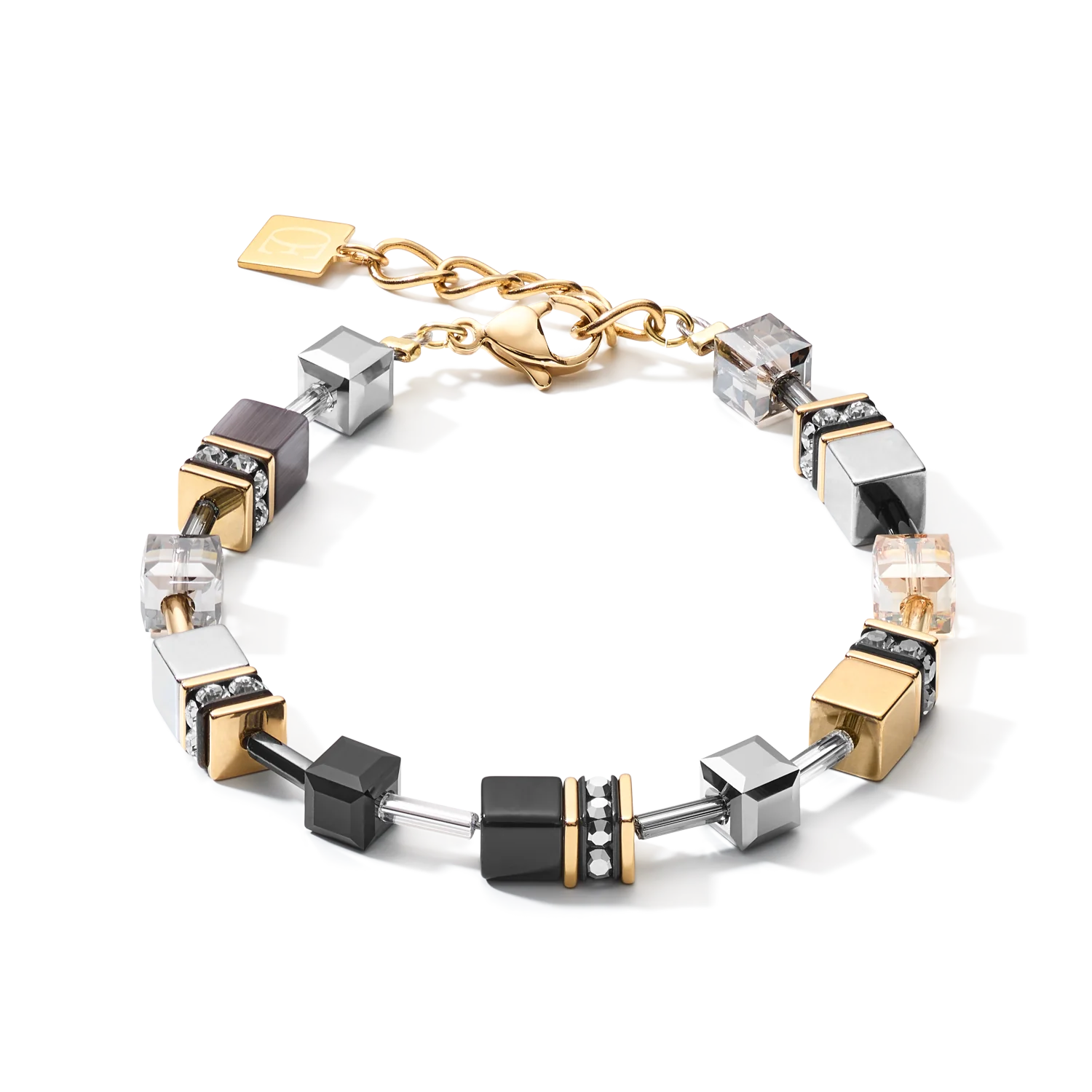 GEOCUBE® Bracelet Grey-Gold
