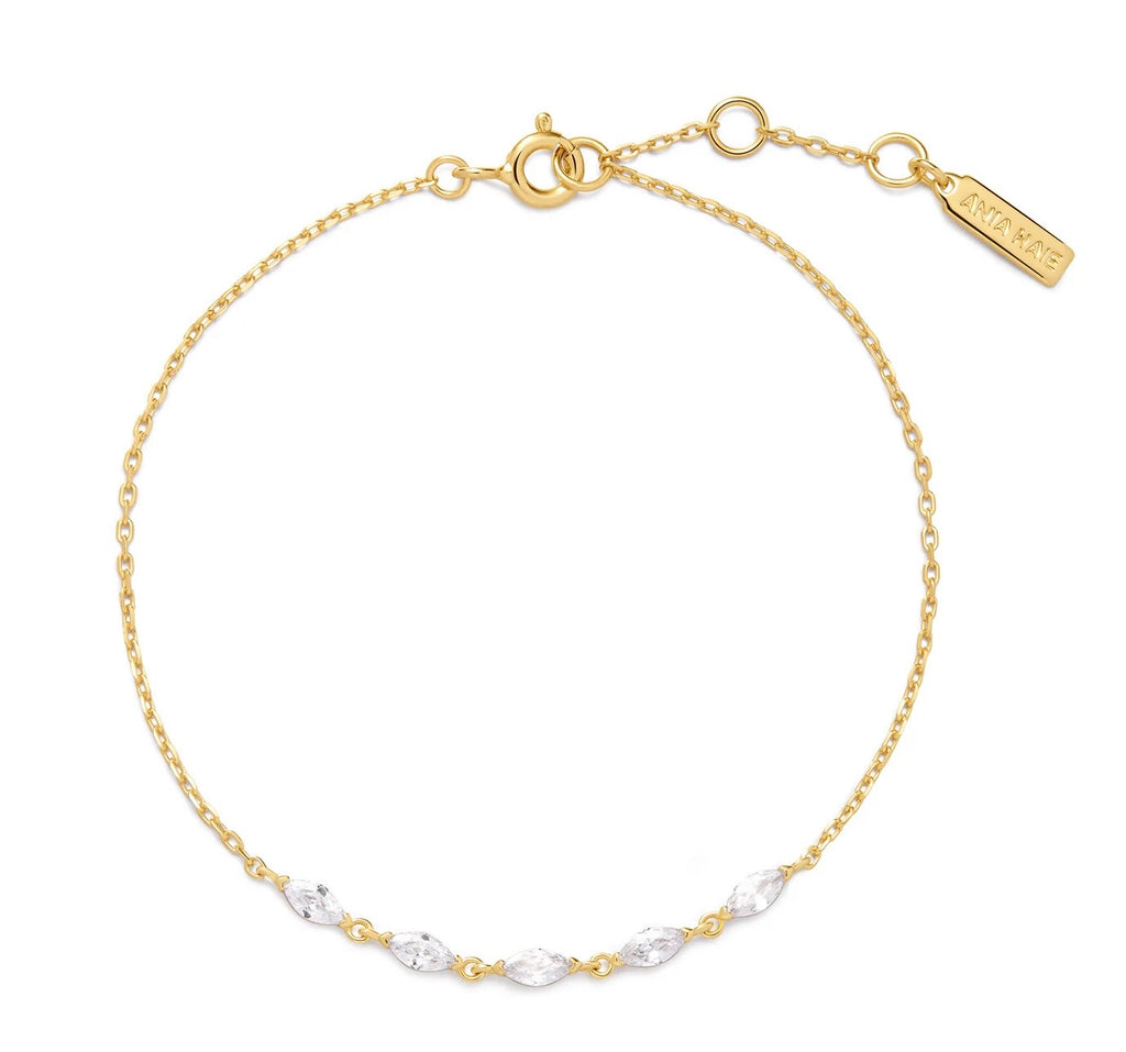 Gold Quintet Marquise Bracelet