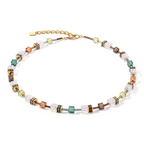 GeoCUBE® Iconic Nature Necklace Brown-White
