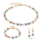 GeoCUBE® Iconic Nature Necklace Brown-White