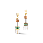 GeoCUBE® Iconic Nature Earrings Brown-White