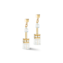 Load image into Gallery viewer, GeoCUBE® Iconic Nature earrings Gold White
