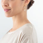 GeoCUBE® Iconic Nature earrings Gold White