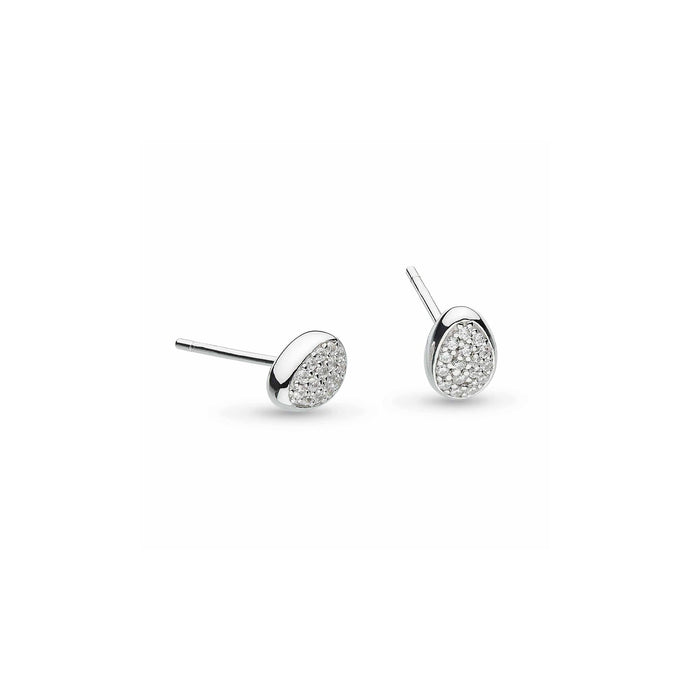 Coast Pebble Glisten Pave CZ Stud Earrings