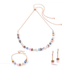 GeoCUBE® Iconic Chain bracelet pale blue pink