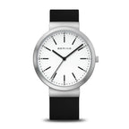 Bering Mens White & Black Watch with Silicone Strap 10141-404
