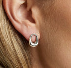 Silver Borsa Parvus Stud Earrings