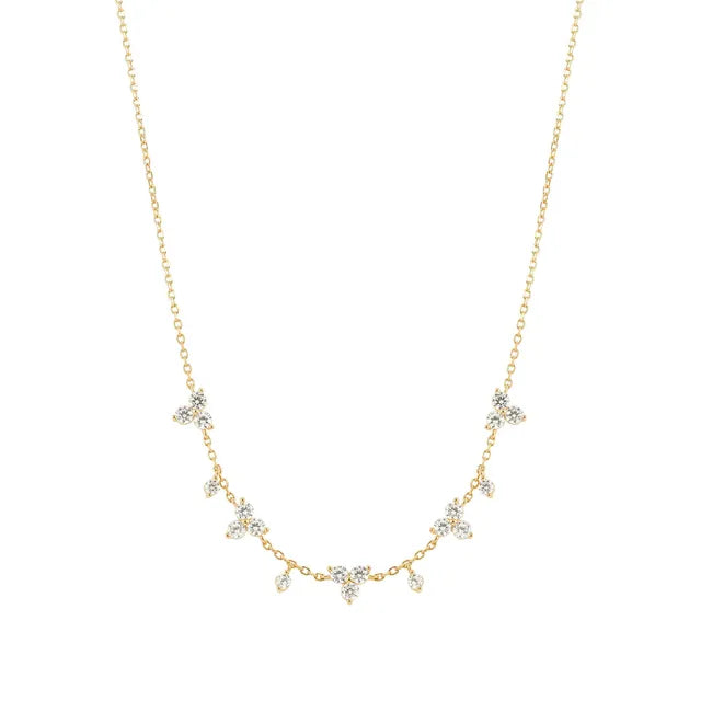 Nomination Life Bouquet Gold Necklace with White Cubic Zirconia
