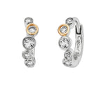 Clogau® Celebration Sterling Silver Huggie Hoop Earrings with Topaz
