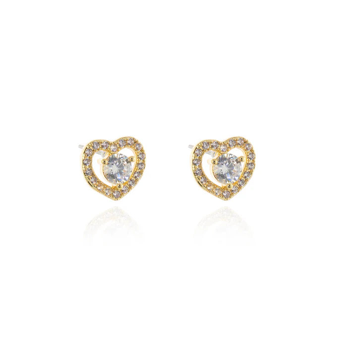 Cora Gold Heart Earrings