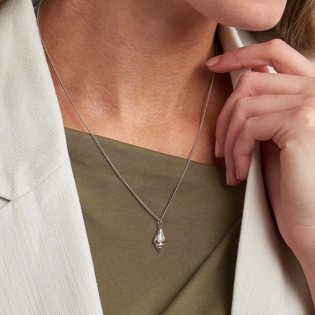 Clogau® Nature's Wonder Sterling Silver Seashell Pendant with Topaz