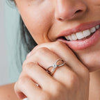 Clogau® Forever Yours Sterling Silver Kiss Ring with Topaz