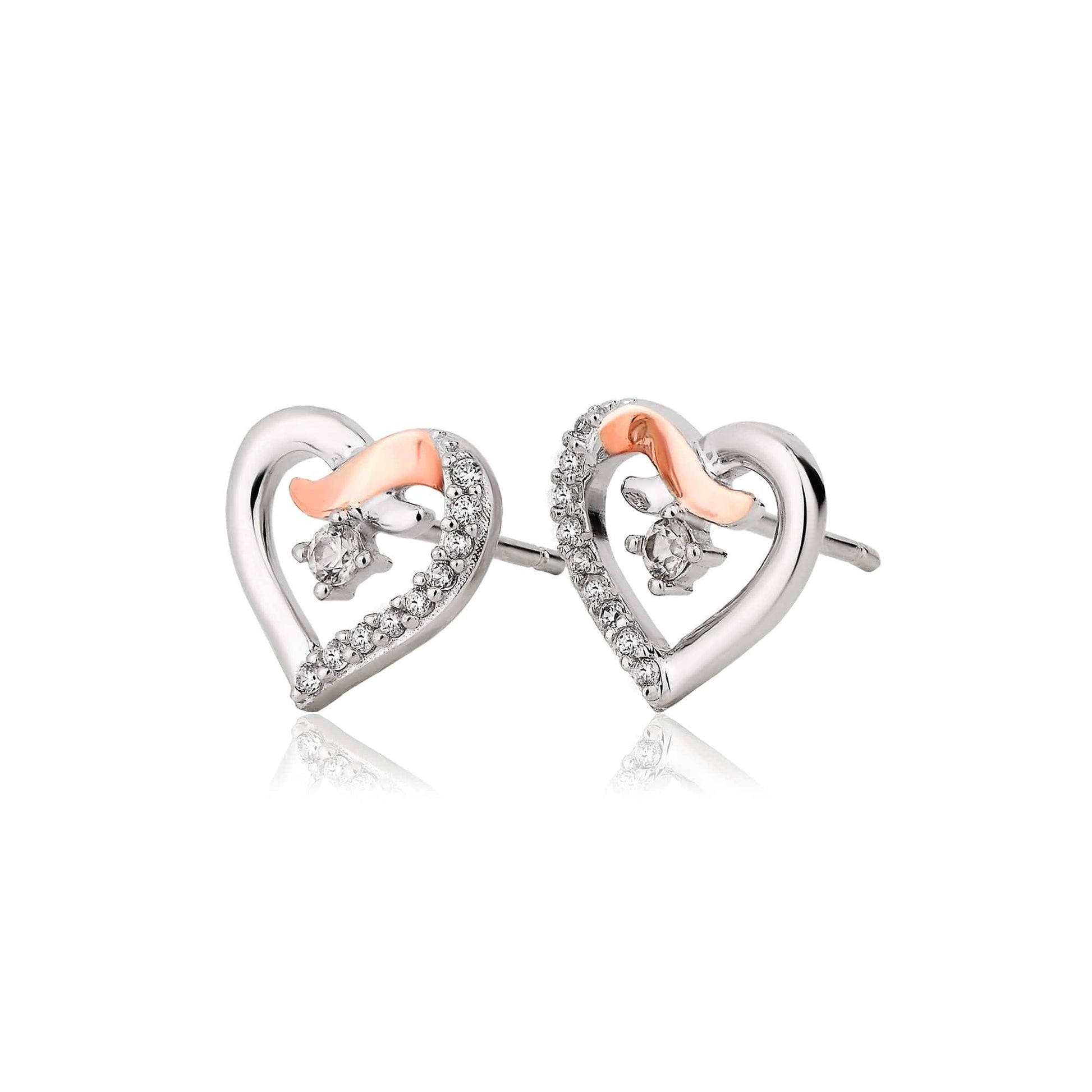 Clogau® Forever Yours Sterling Silver Kiss Stud Earrings with Zircon
