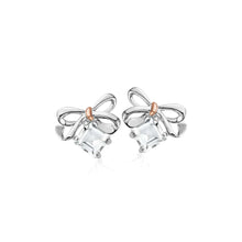 Load image into Gallery viewer, Clogau® Christmas Bow Silver Stud Earrings

