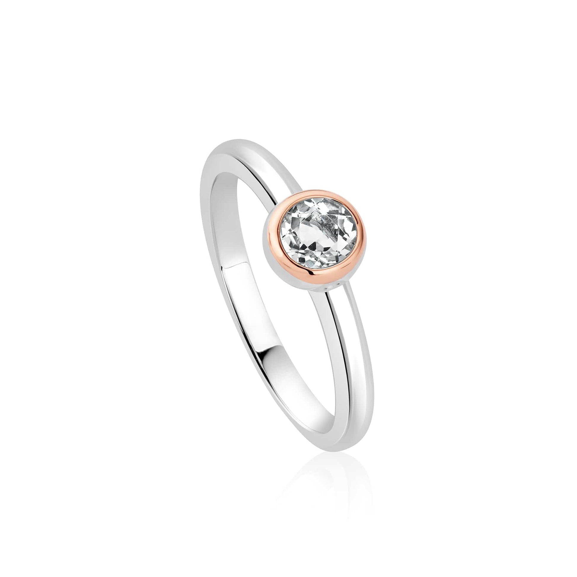Clogau® Celebration Sterling Silver Single Stone Ring with Topaz