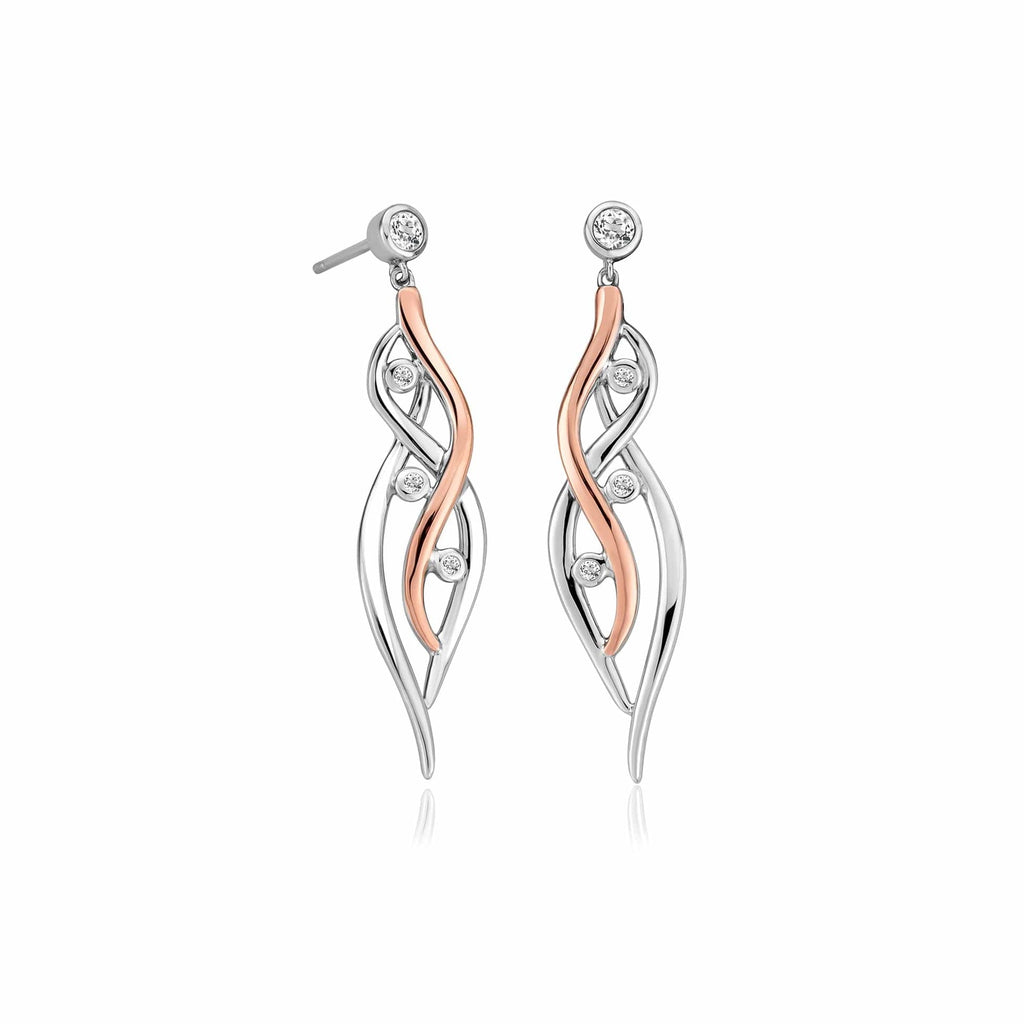 Clogau® Nature's Wonder Sterling Silver Waterfall Drop Earrings with Topaz