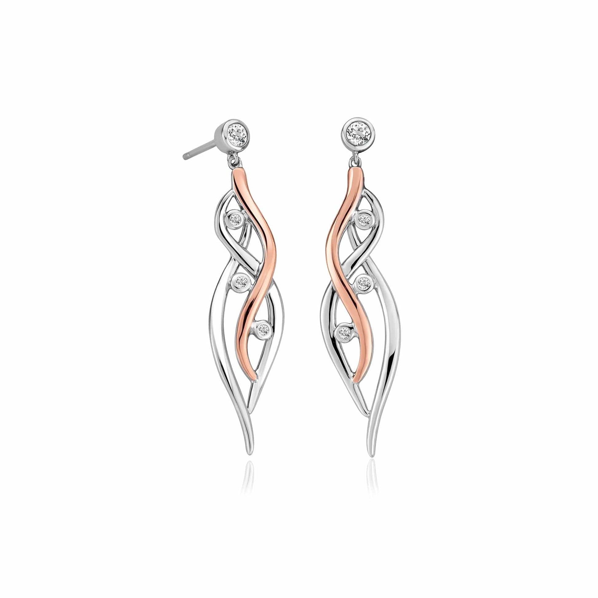 Clogau® Nature's Wonder Sterling Silver Waterfall Drop Earrings with Topaz