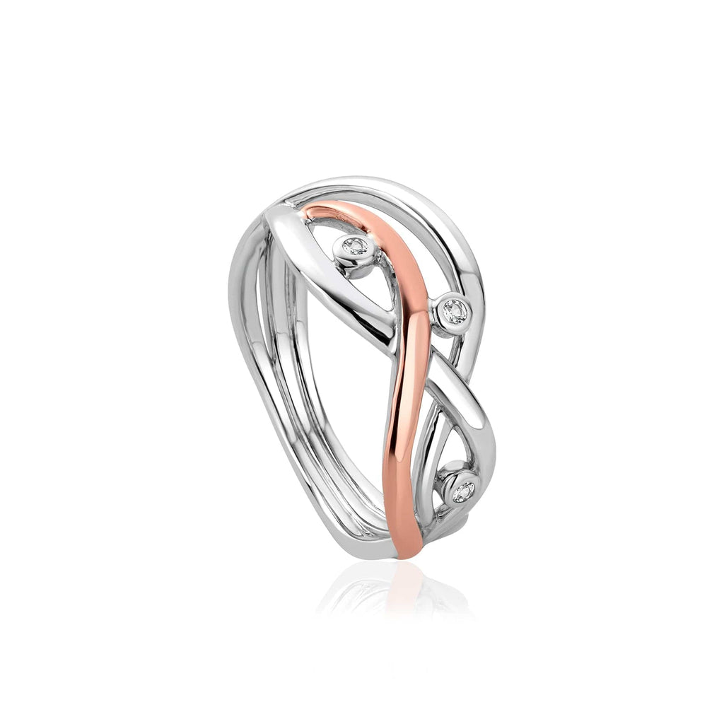 Clogau® Nature's Wonder Sterling Silver Waterfall Ring with Topaz